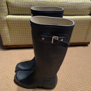 Women's Navy Hunter Rain Boots